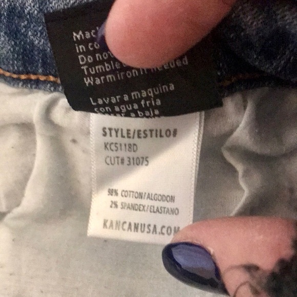 KanCan Distressed Button Fly Jeans - Picture 8 of 8